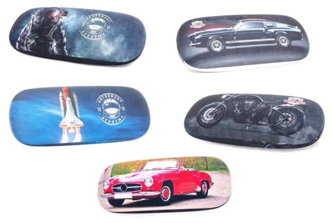 800117 POUZDRO NA BRÝLE S MIKROVLÁKNEM PRO KLUKY - motiv: auto černé