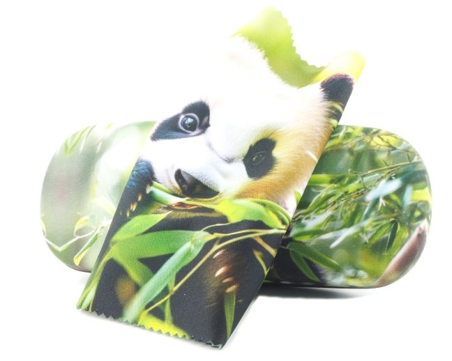 800100 ZVÍŘÁTKA -POUZDRO NA BRÝLE S MIKROVLÁKNEM - motiv: štěně s medvídkem