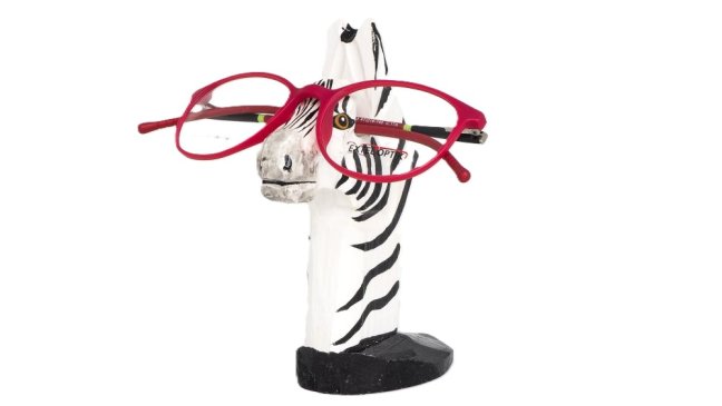 STOJÁNEK NA BRÝLE - motiv: zebra